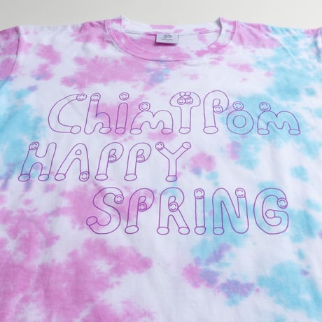 Tie-dye T-SHIRT  HAPPY SPRING  PINK