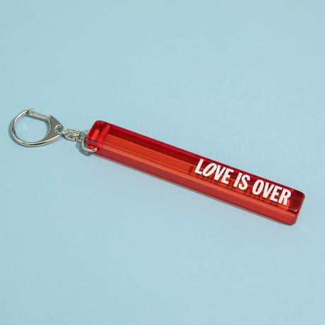 LOVE IS OVER HOTEL KEY CHAIN