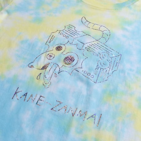 Tie-dye T-SHIRT  KANE-ZANMAI  BLUE×YELLOW