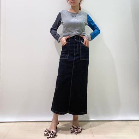 ハイウエストデニムスカート
