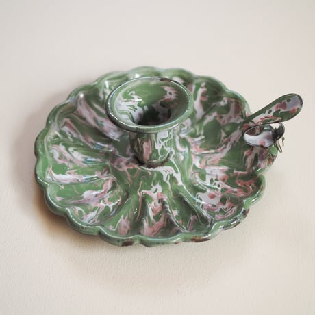 Enamel candle holder