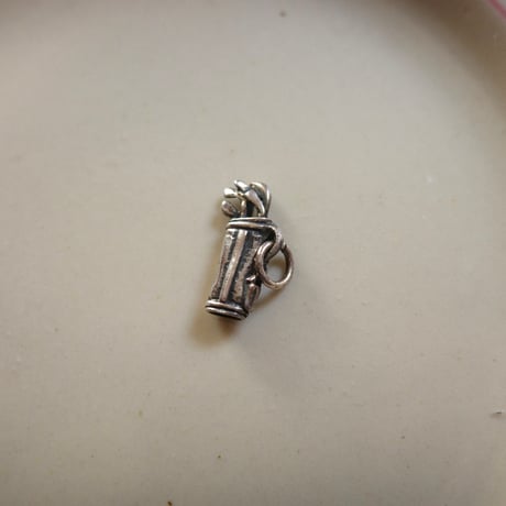 Silver golf bag charm