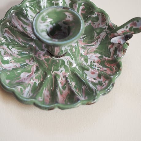 Enamel candle holder