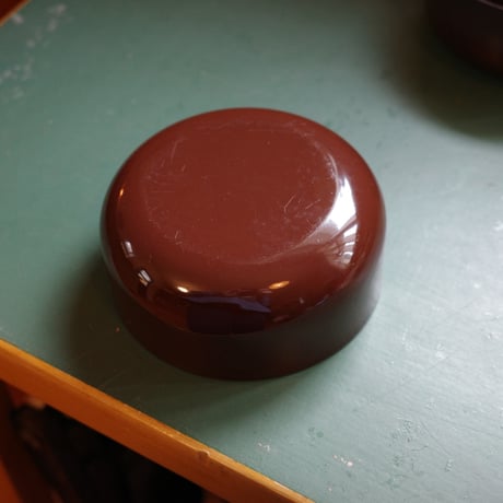 Brown enamel bowl