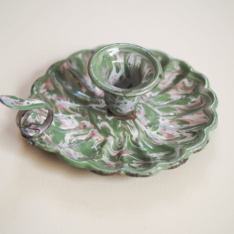 Enamel candle holder