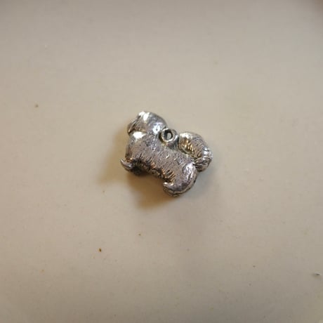 Silver Pekingese charm