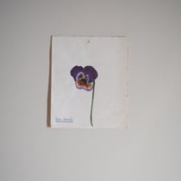 A picture of a violet drawn by someone