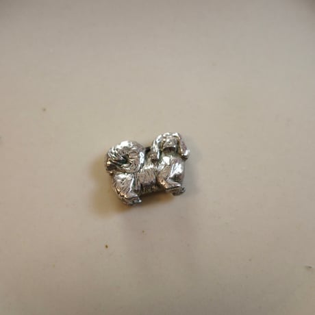 Silver Pekingese charm