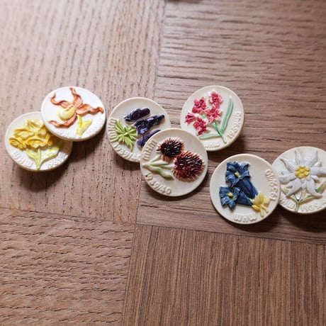 Alpine plant brooch