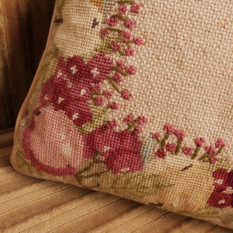 Fruits pattern embroidery cushion
