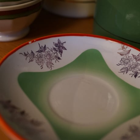 Floral cup and saucer