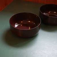 Brown enamel bowl