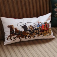 Embroidery cushion--Horse and carriage--