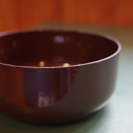 Brown enamel bowl