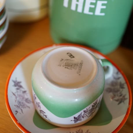 Floral cup and saucer