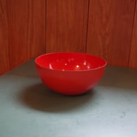 Red enamel bowl