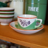 Floral cup and saucer