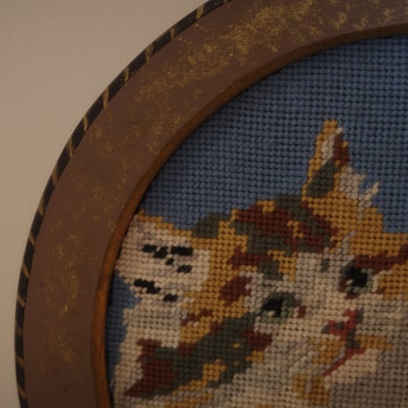 Two cats embroidery frame