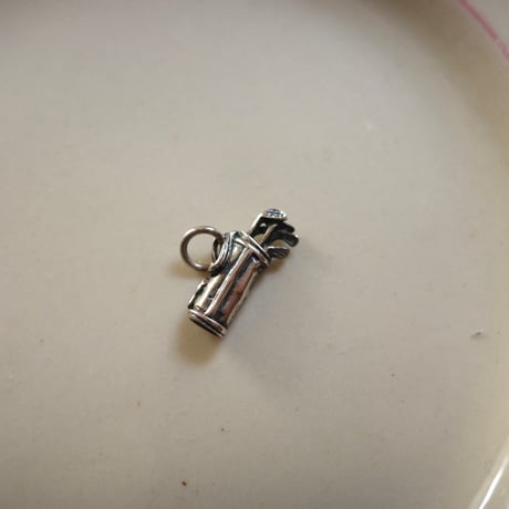 Silver golf bag charm