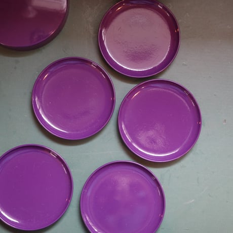 Purple coaster set