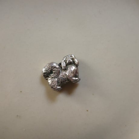 Silver Pekingese charm