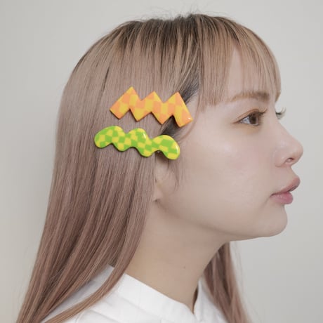 チェクネル-lime・orange-