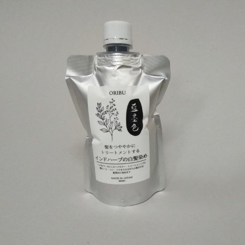 インドハーブの白髪染め（藍墨色）150gキャップ付きアルミパウチ | 暁