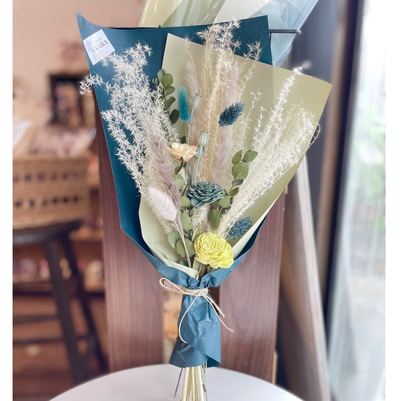 ドライフラワー花束 S】グリーン系 | flowershop KAIKA