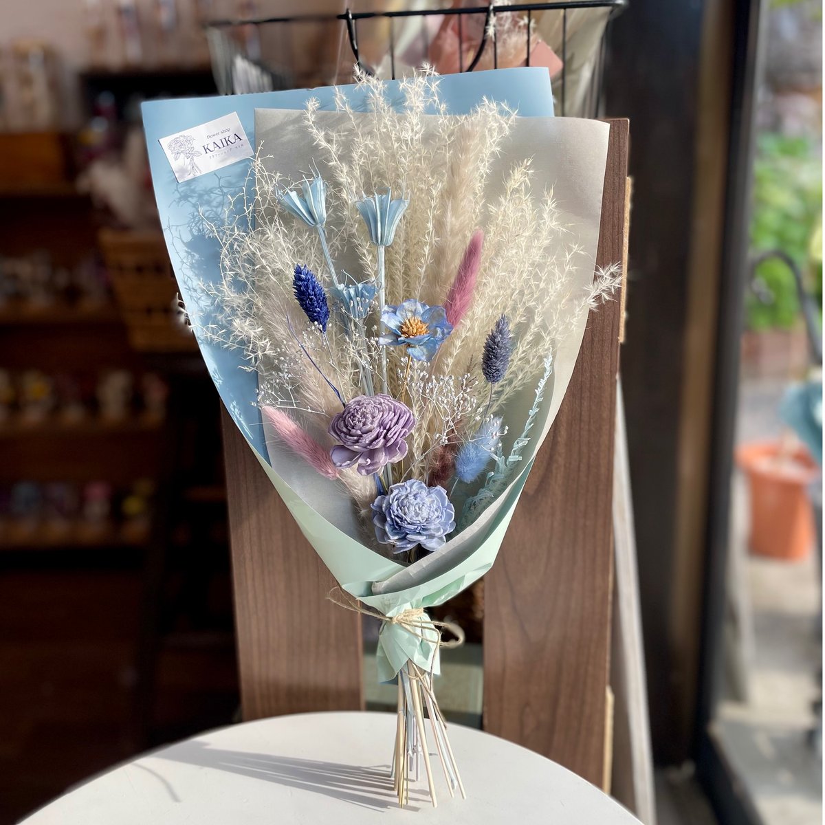 ドライフラワー花束 S】ブルー系 | flowershop KAIKA