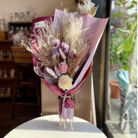 【ドライフラワー花束 M】パープル系