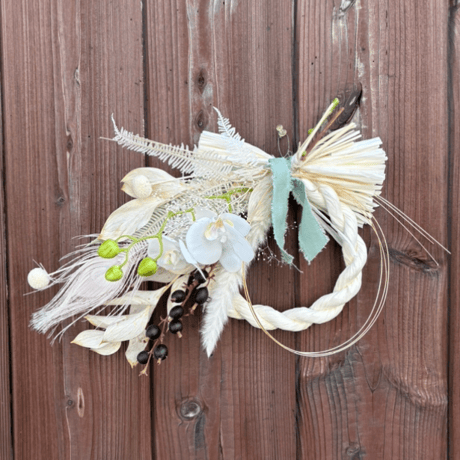 もにょ 【早割価格 】2021年✩.*˚ ドライフラワーいっぱい！ しめ縄 もにょ 【早割価格 】2021年✩.*˚ ドライフラワーいっぱい