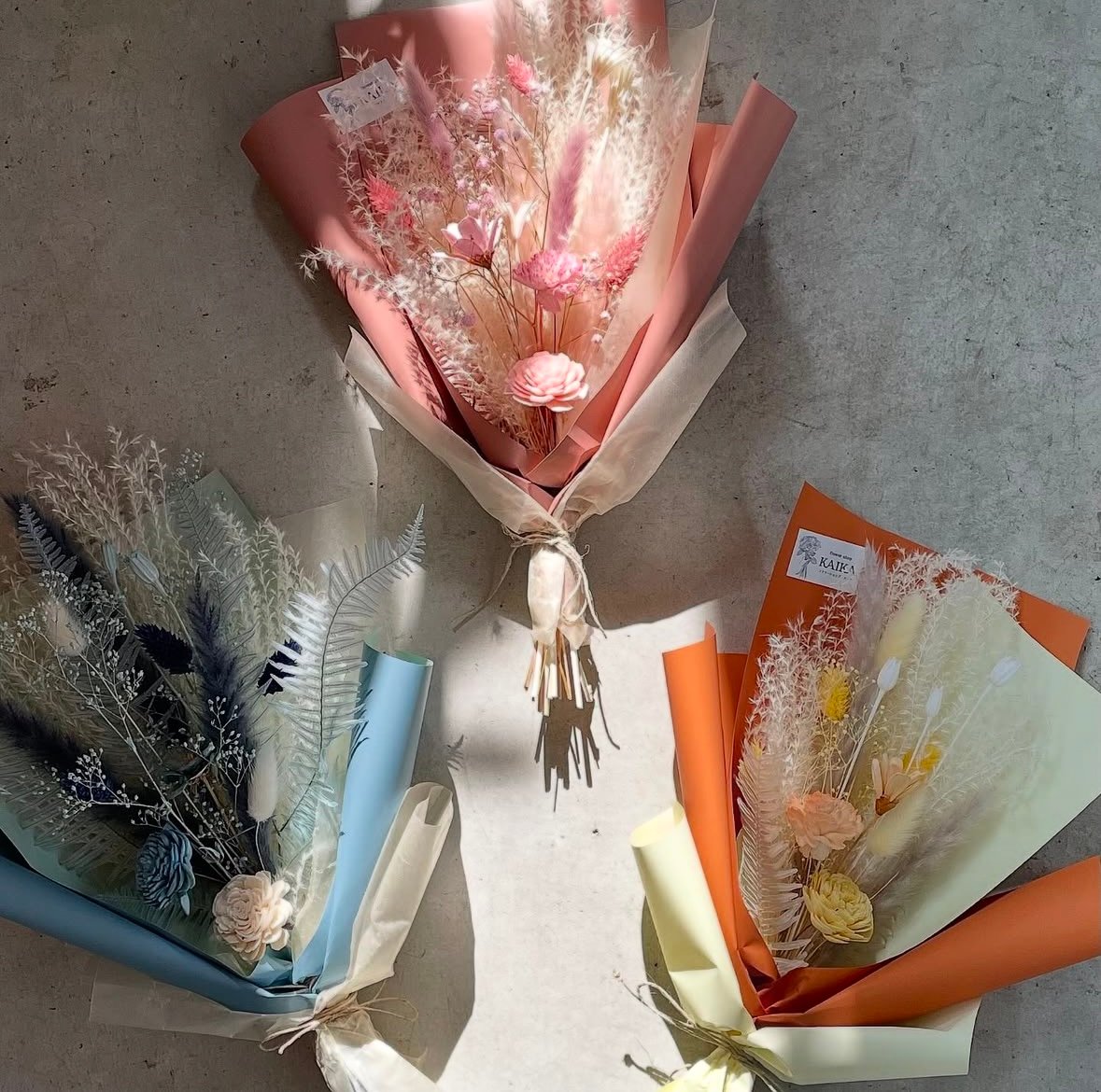 韓国風ラッピング・ドライ花束】 | flowershop KAIKA