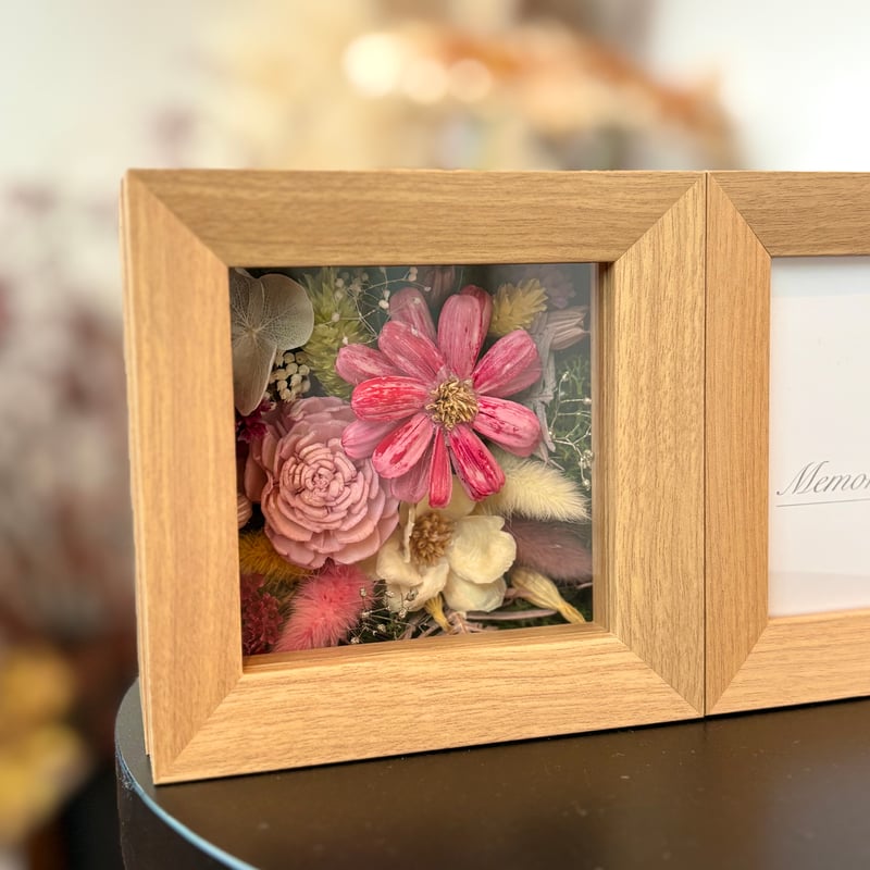 ドライフラワー ワイドフォトフレーム】ナチュラル | flowershop KAIKA