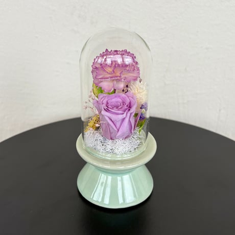 【お供えグラスアレンジ　陶器グリーン】