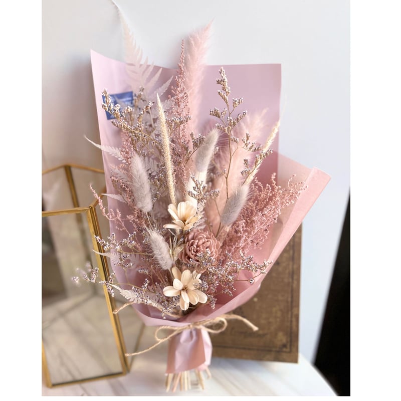 ドライフラワー花束 S】ピンク系 | flowershop KAIKA