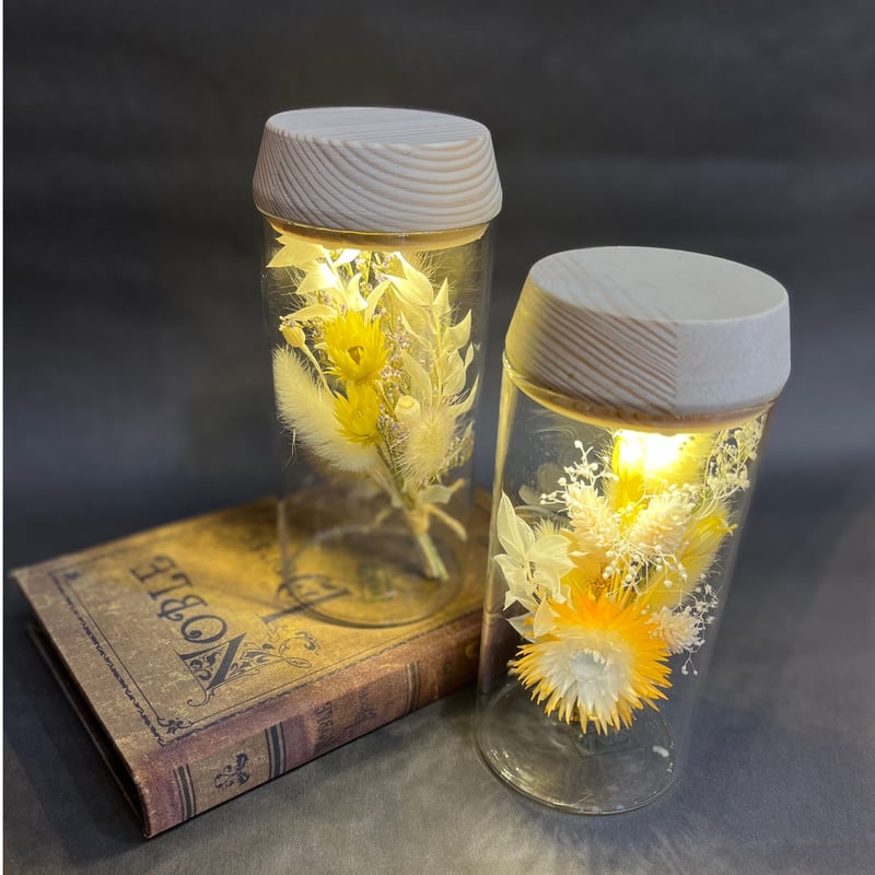 紫と黄色グラデーションガラスカップ キャンドル入れ フラワー