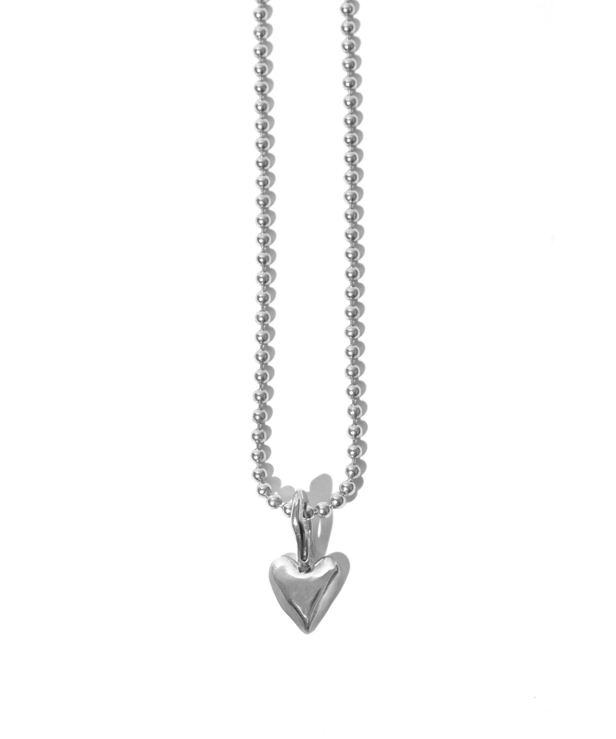 Necklace_Heart charm _silver_B003 | MAISON D'PULSE