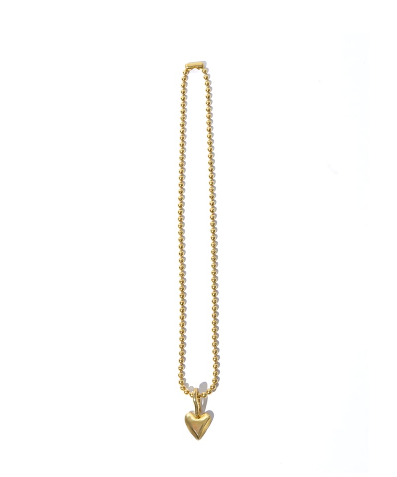 Necklace_Heart charm_K24gp_B103 | MAISON D'PULSE