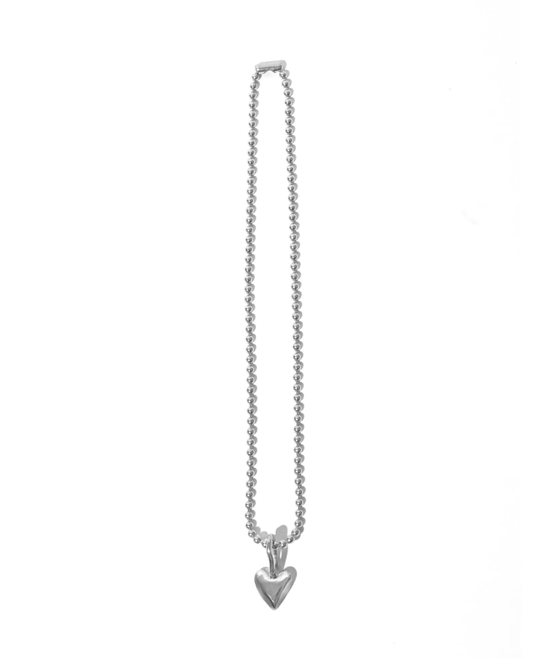 Necklace_Heart charm _silver_B003 | MAISON D'PULSE