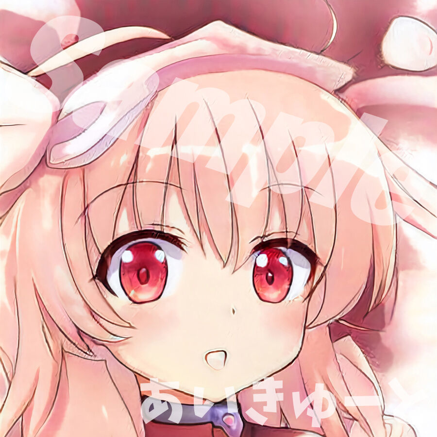 著作権フリーアイコンアニメ女の子 [可愛い・ピンク・ロングヘア] Twitterなどトプ画にお...