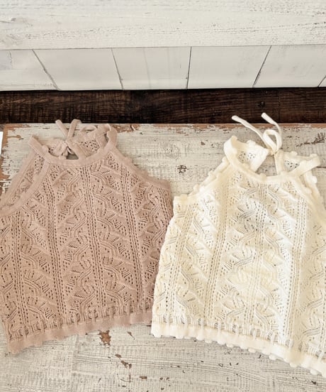 再入荷【 即納】crochet camisole tops