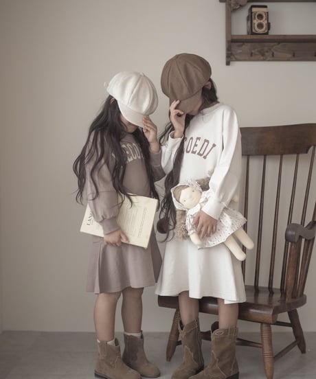 【即納】logo sweat onepiece