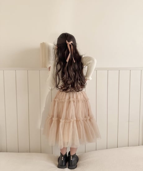 再入荷【即納】tulle skirt / beige