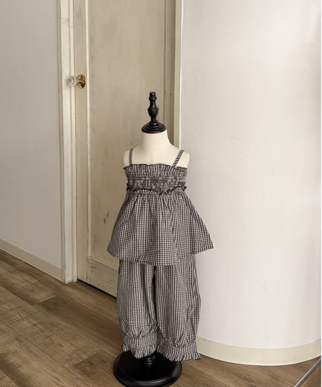 【 即納】 gingham check set up