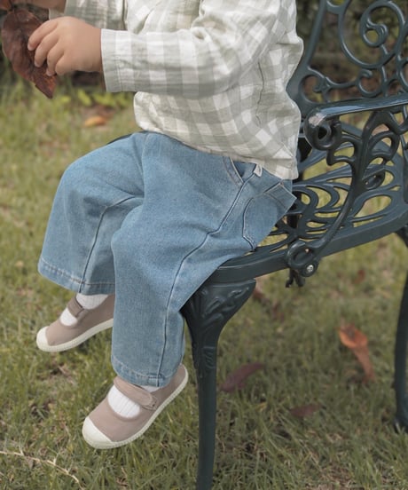 【即納】 soft denim pants