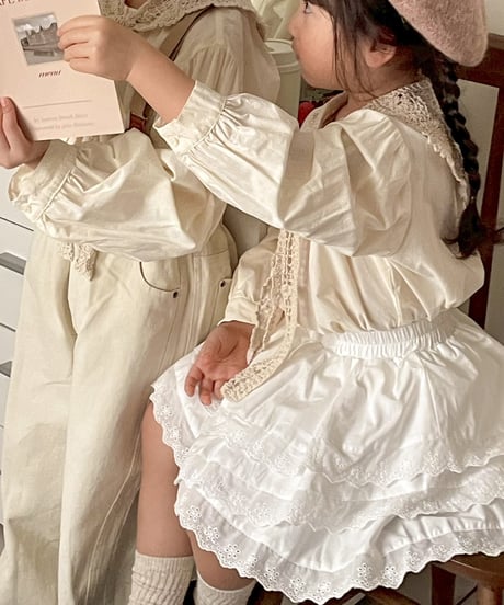white friill skirt