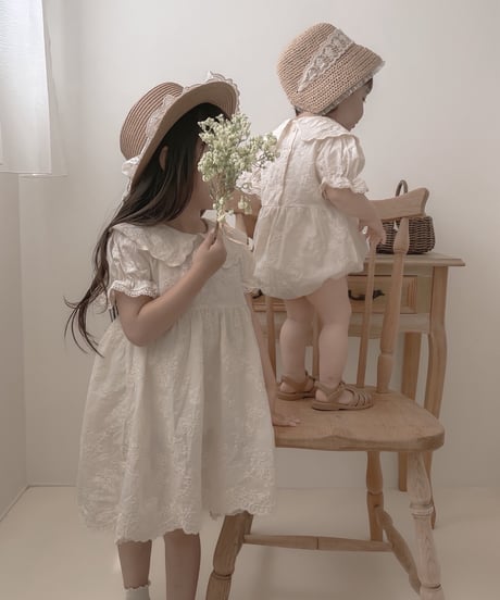 【即納】  blanc flower onepiece