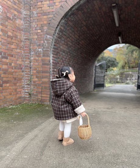 【即納】 check tumble hood