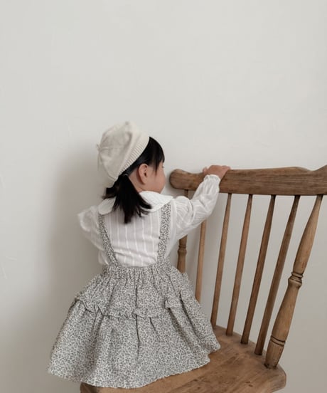 【即納】  volume collar blouse