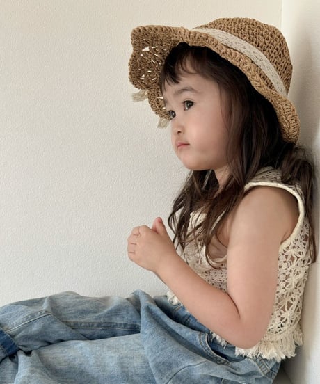 再入荷【即納】crochet fringe vest